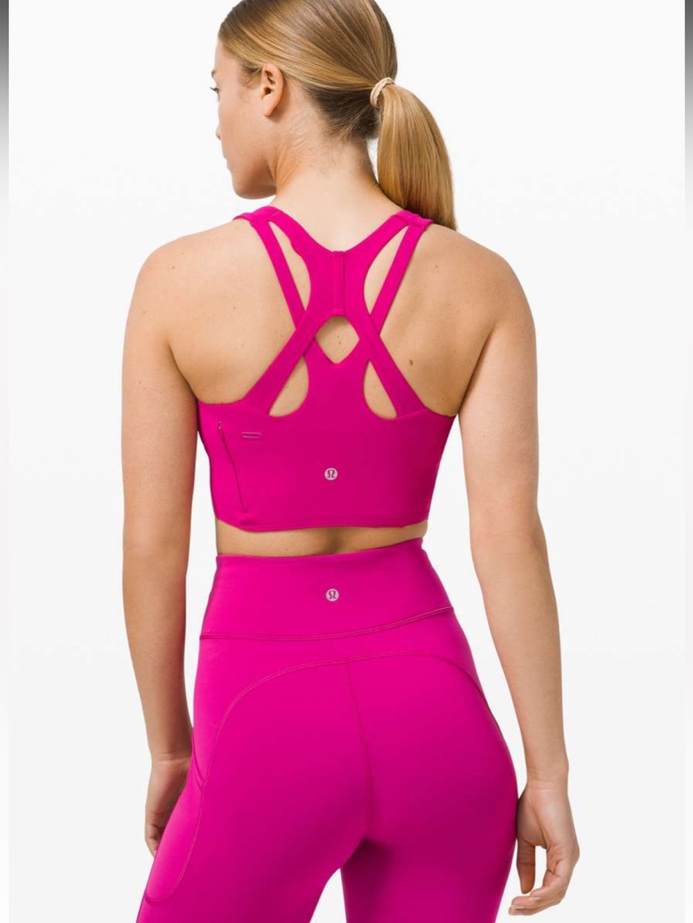 123. Lululemon Stash It Bra *Medium Support Ripened Raspberry Size 12